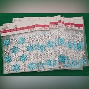 14 Recollections Snowflake Bling Stickers - Blue and Silver Sticker Packs